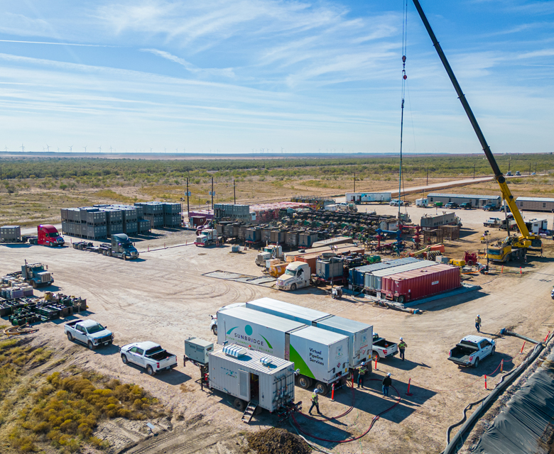 Sunbridge Energy Services CNG fueling facility in the Permian Basin